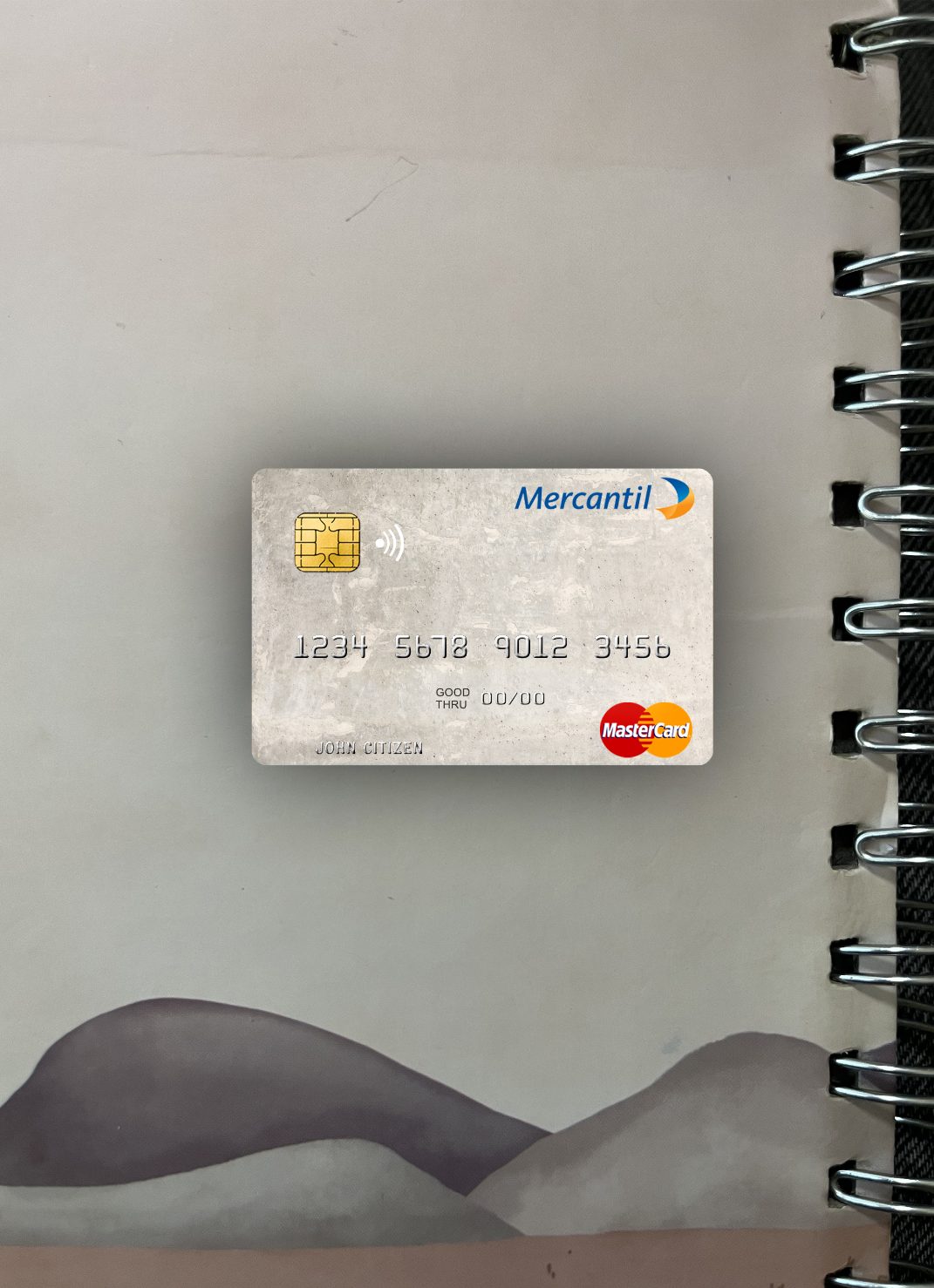 Download Venezuela Banco Mercantil mastercard photolook front Photoshop template